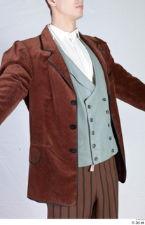  Photos Man in Historical Dress 42 20th century brown jacket historical clothing upper body 0011.jpg